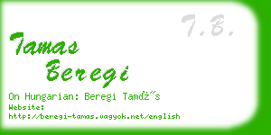 tamas beregi business card